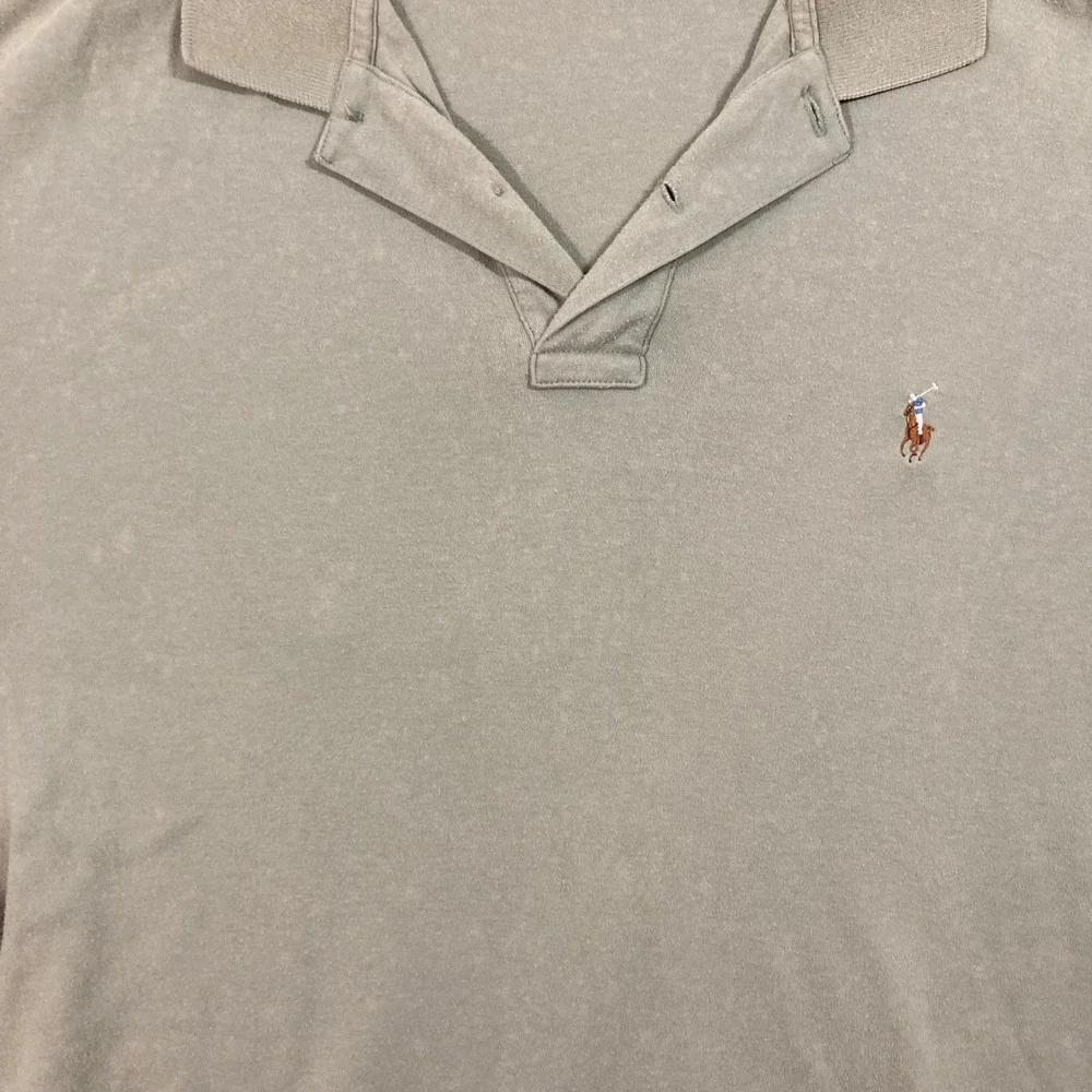 Polo Ralph Lauren Polo Shirt Mens L Classic Sage Green Embroidered Flesh Pony